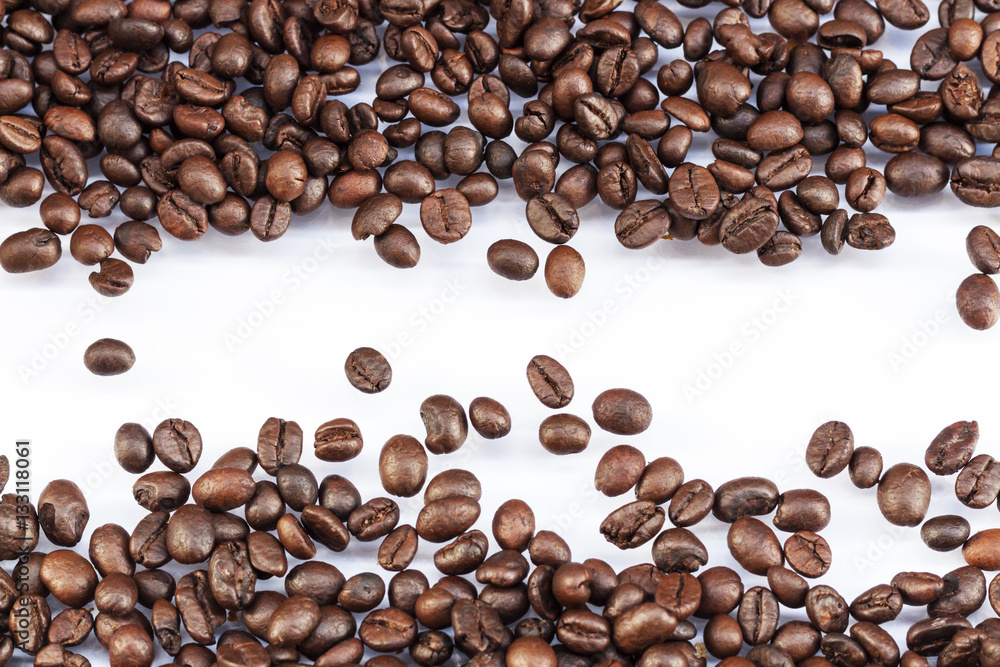 Coffee beans isolated on white background Coffee beans isolated on white background
