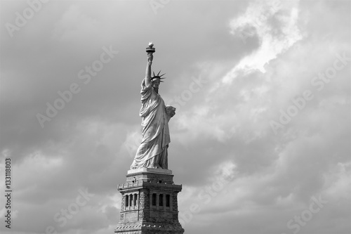 Statue of Liberty New York in black and white