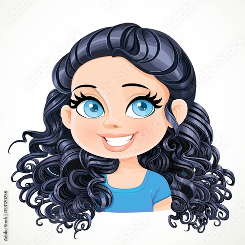 Beautiful blond girl with magnificent curly hair gathered at the
