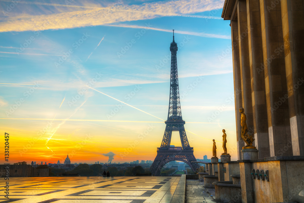Cityscape of Paris with the Eiffel tower