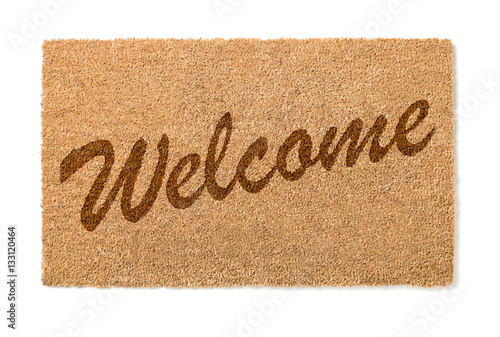 Welcome Mat Isolated On A White Background.