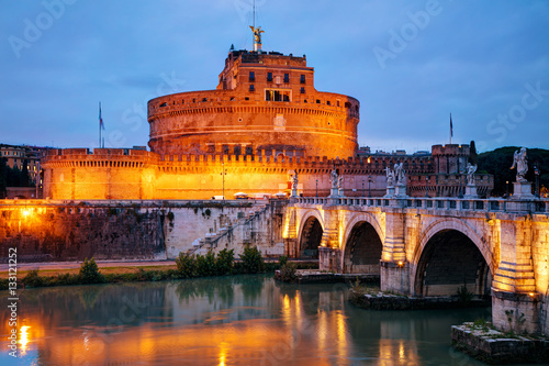 Obraz na płótnie The Mausoleum of Hadrian (Castel Sant'Angelo) in Rome w salonie