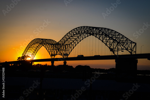 Fototapeta Naklejka Na Ścianę i Meble -  Sunset Bridge