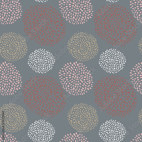 Fototapeta Naklejka Na Ścianę i Meble -  Floral pattern with stylized dandelions flowers.