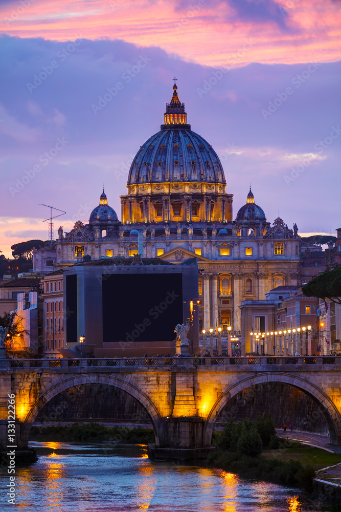 The Papal Basilica of St. Peter in the Vatican city