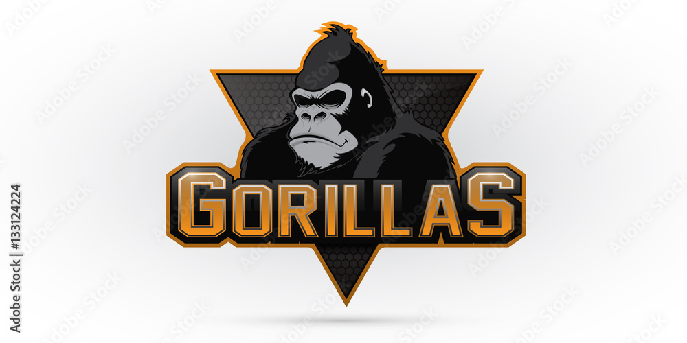 Fototapeta premium Gorilla logo for a sport team