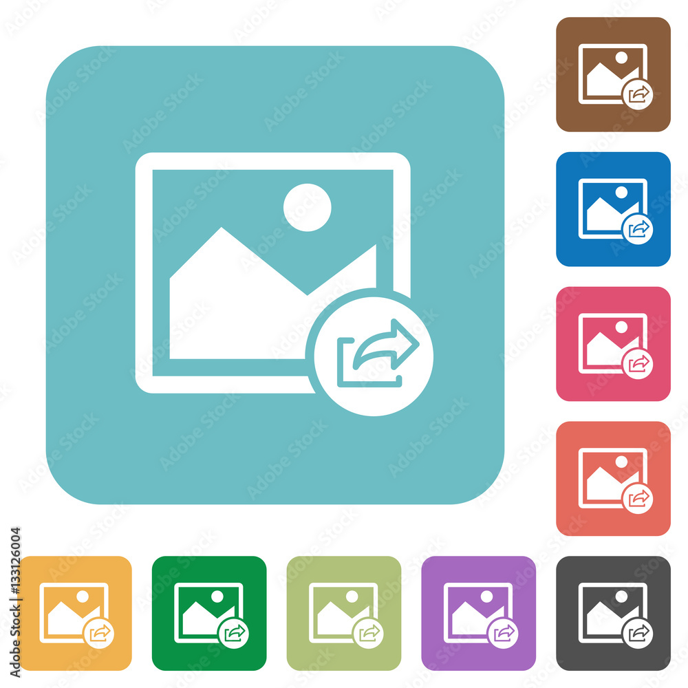 Export image rounded square flat icons Export image rounded square flat icons