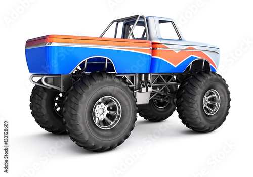 Monster Truck. 3d image isolated on white. © Wire_man