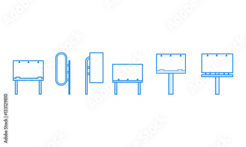 Billboards in line art style