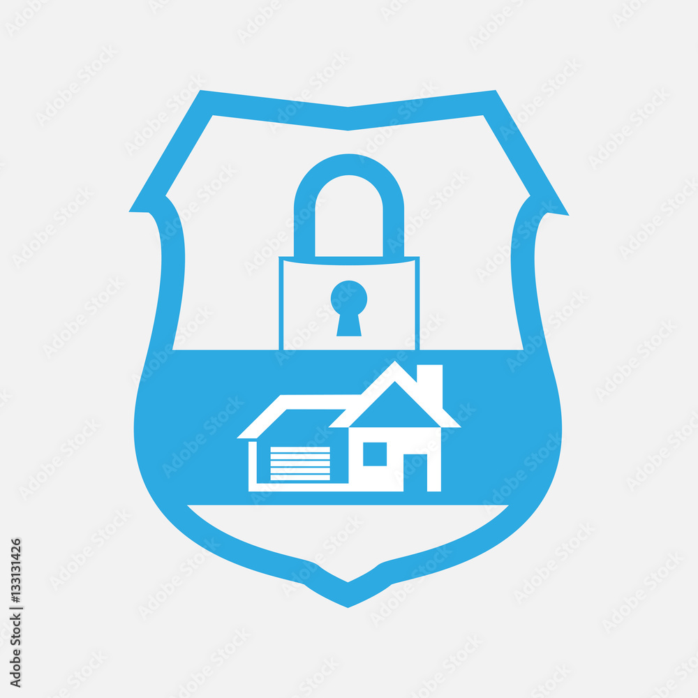 blue button home security lock vector illustration eps 10 blue button home security lock vector illustration eps 10