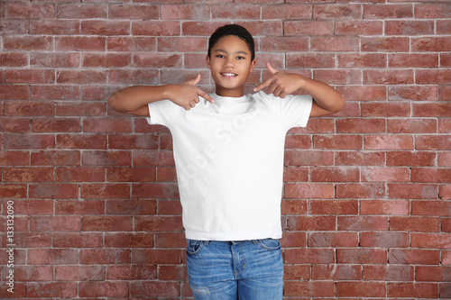 Young African American boy ...