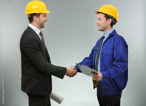 Handsome engineer and worke...