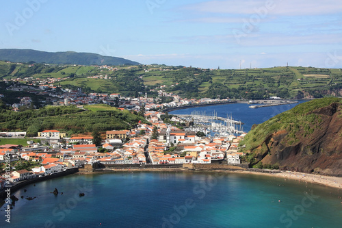 Blick auf Horta, Faial ist die fünftgrößte Insel der portugiesischen Inselgruppe der Azoren.
