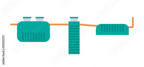 Septic tank with infiltrators and extract the well and an additi