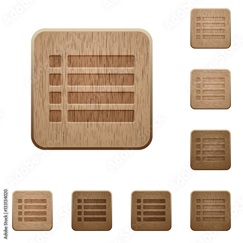 Unordered list wooden buttons