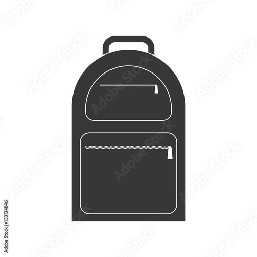 silhouette backpack traveler vacation vector ilustration eps 10