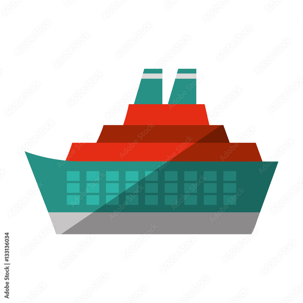cruise ocean ship travel maritime shadow vector illustration eps 10
