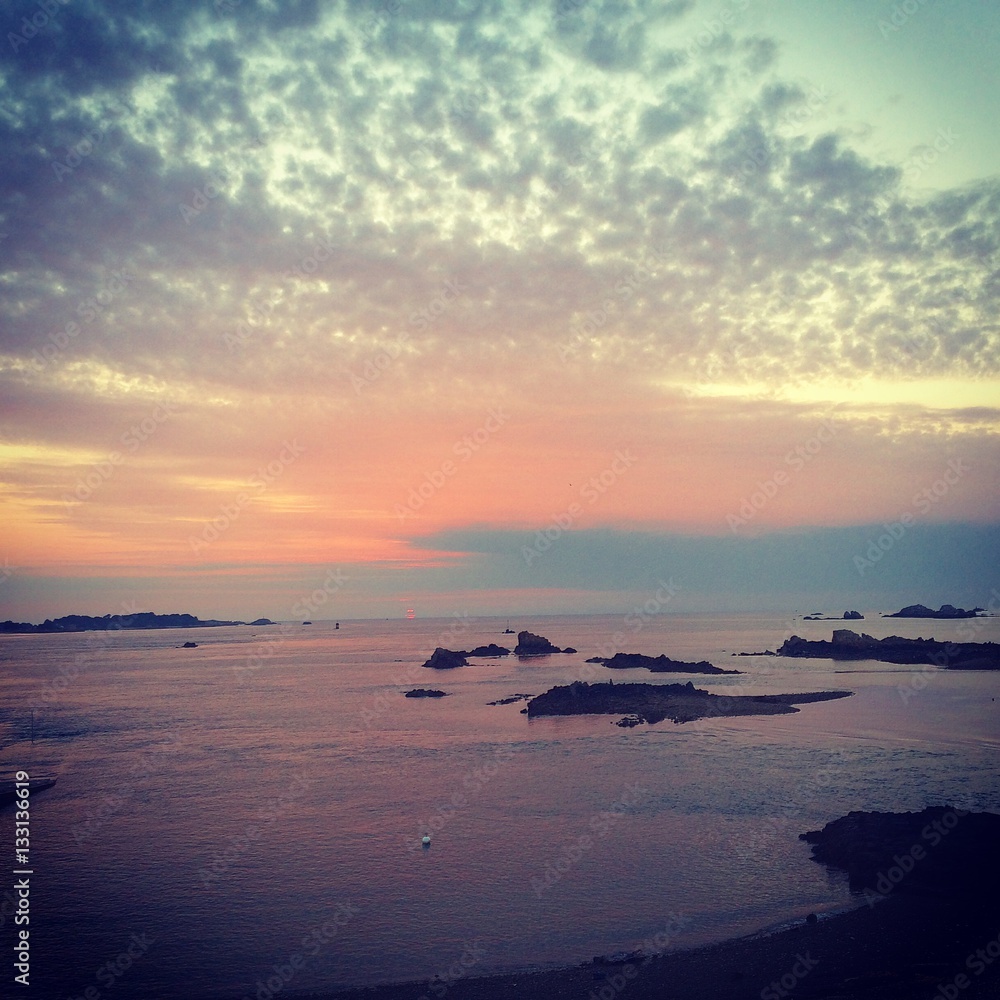 Obraz premium Couché de soleil en bretagne