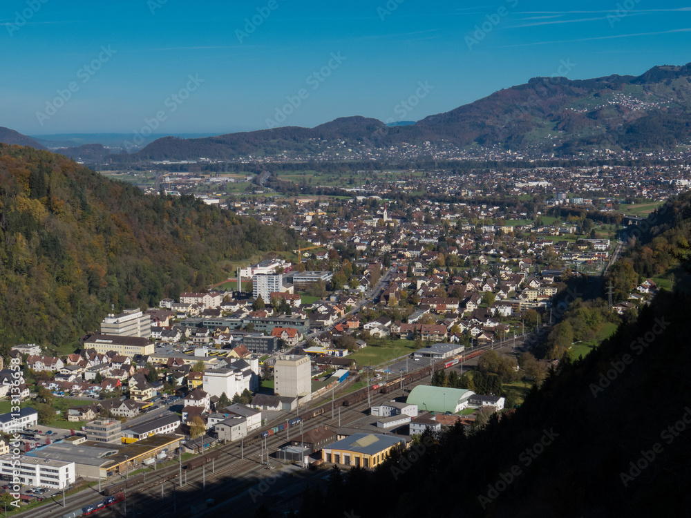 Blick auf Feldkirch Richtung Nord