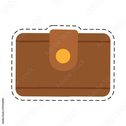 wallet money travel cut line vector illustration eps 10