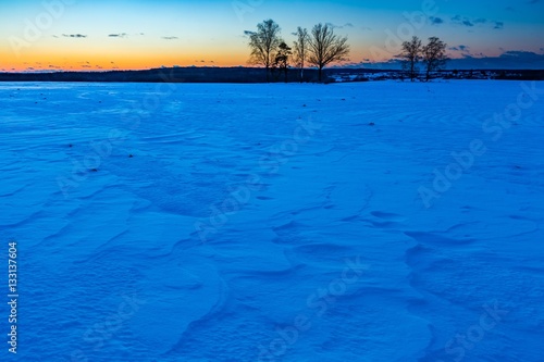 Fototapeta Naklejka Na Ścianę i Meble -  Colorful winter after sunset landscape