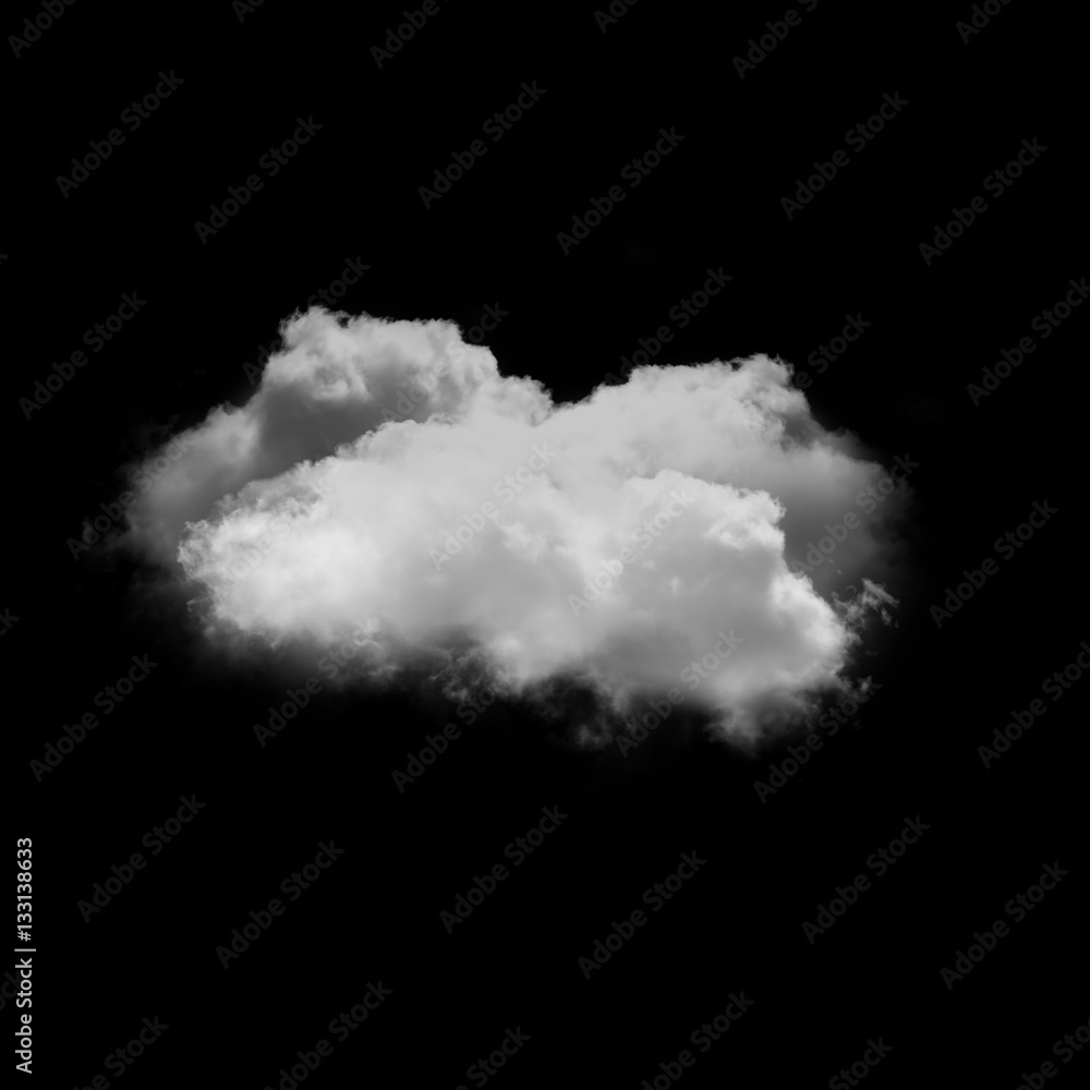 Cloud isolated over black background Cloud isolated over black background