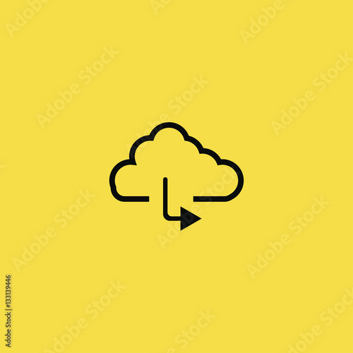 Cloud network icon illustration isolated vector sign symbol