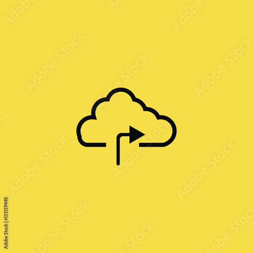 Cloud network icon illustration isolated vector sign symbol