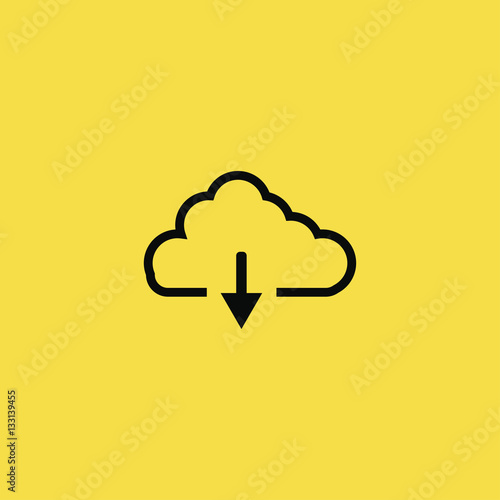 Cloud network icon illustration isolated vector sign symbol
