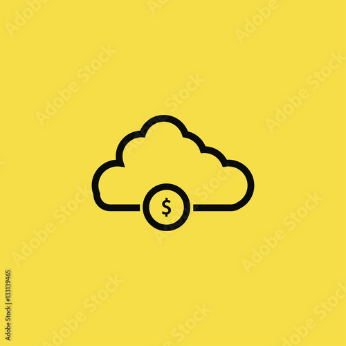 Cloud network icon illustration isolated vector sign symbol