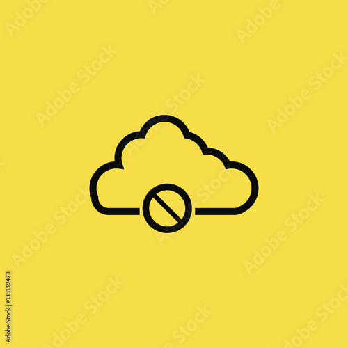 Cloud network icon illustration isolated vector sign symbol