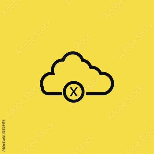 Cloud network icon illustration isolated vector sign symbol