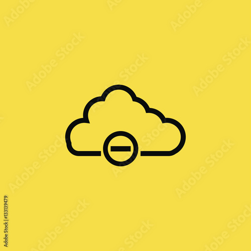 Cloud network icon illustration isolated vector sign symbol