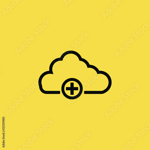 Cloud network icon illustration isolated vector sign symbol