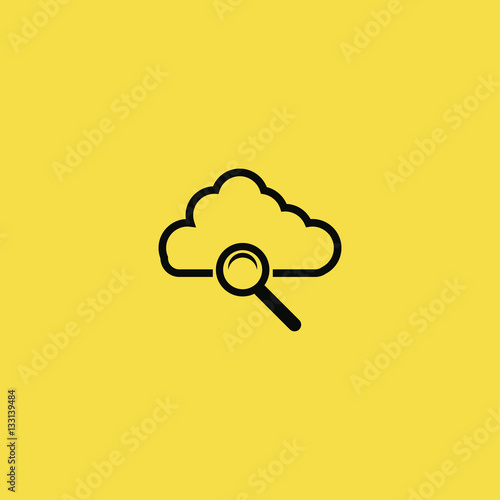 Cloud network icon illustration isolated vector sign symbol