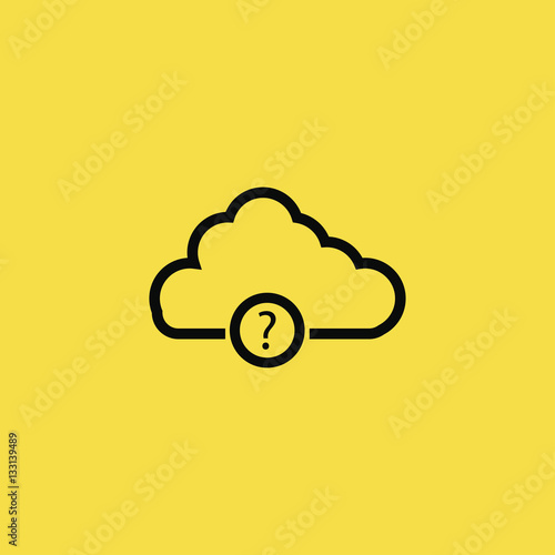 Cloud network icon illustration isolated vector sign symbol