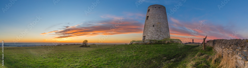 Old Windmill at sunset