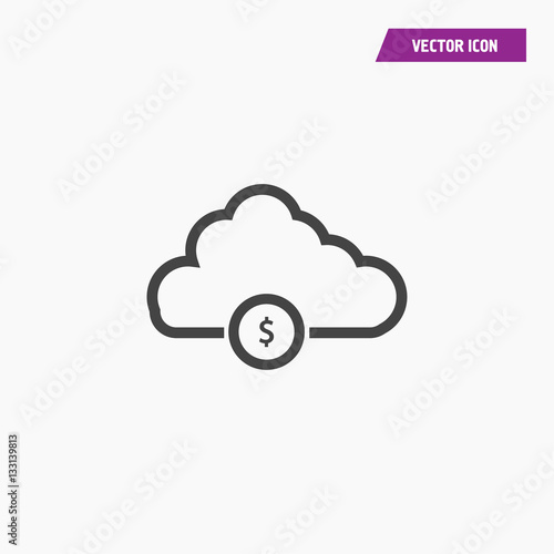 Cloud network icon illustration isolated vector sign symbol
