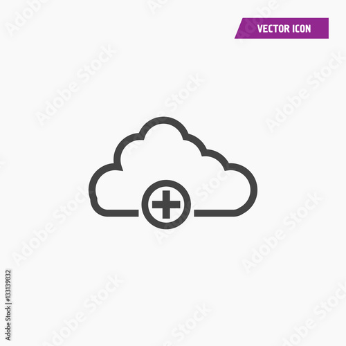 Cloud network icon illustration isolated vector sign symbol