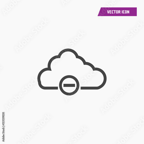 Cloud network icon illustration isolated vector sign symbol