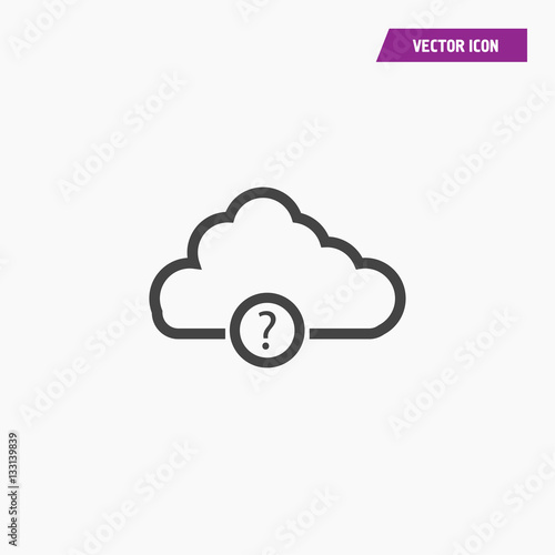 Cloud network icon illustration isolated vector sign symbol
