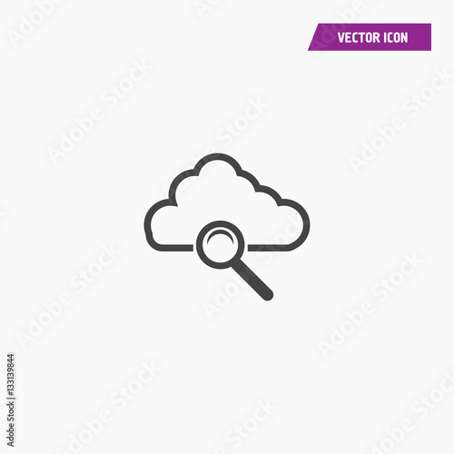 Cloud network icon illustration isolated vector sign symbol