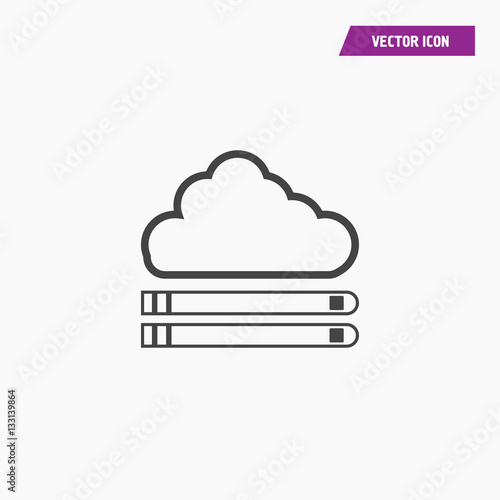 Cloud network icon illustration isolated vector sign symbol
