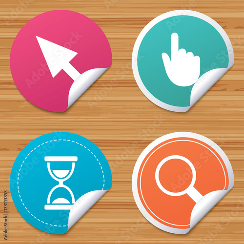Wallpaper Mural Mouse cursor icon. Hourglass, magnifier glass. Torontodigital.ca