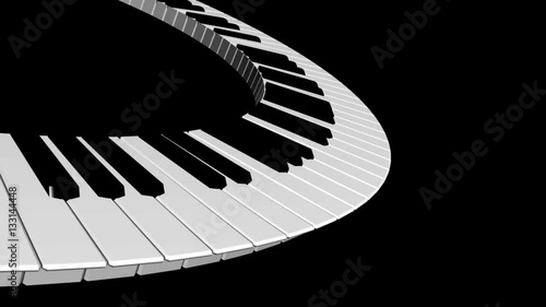 3D piano keyword scrolling with alpha channel