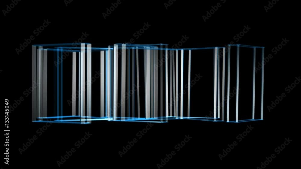 3D metal frames spinning with alpha channel 3D metal frames spinning with alpha channel