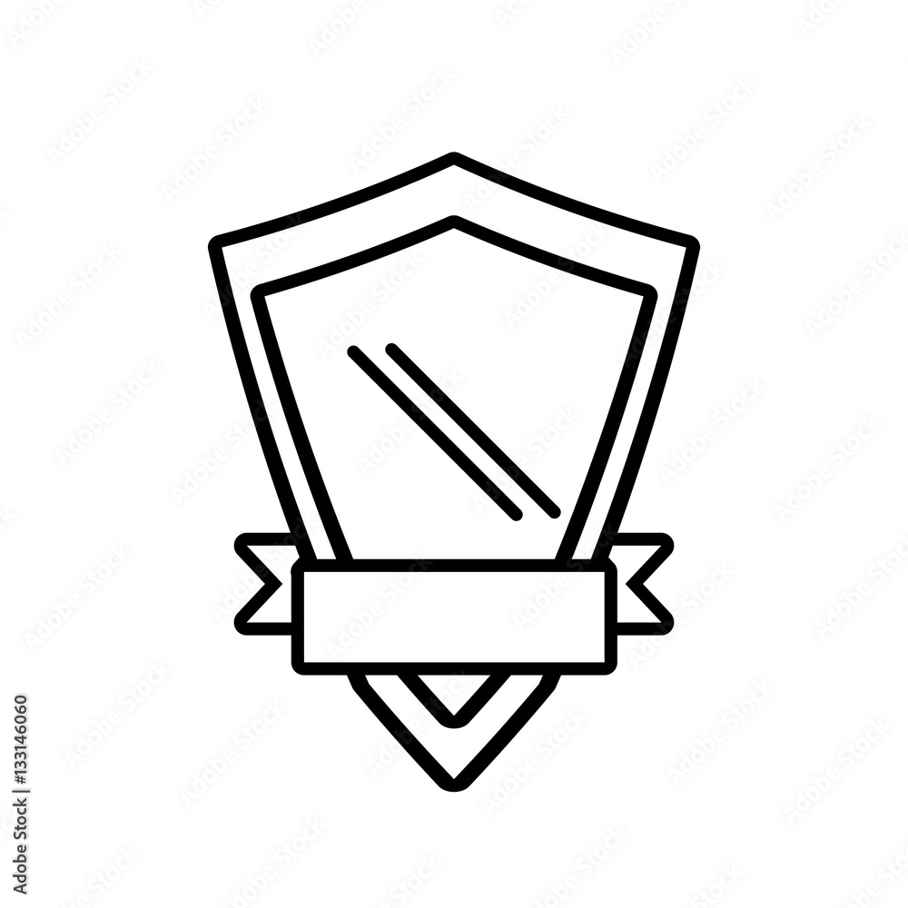 shield element protect and ribbon outline empty vector illustration eps 10 shield element protect and ribbon outline empty vector illustration eps 10