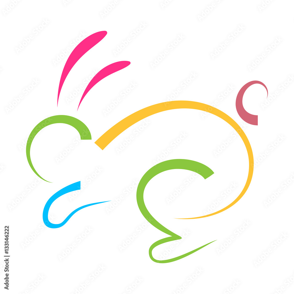 Rabbit abstract isolated on a white backgrounds Rabbit abstract isolated on a white backgrounds