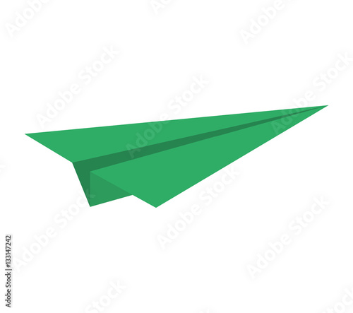green paper plane model air vector illustration eps 10