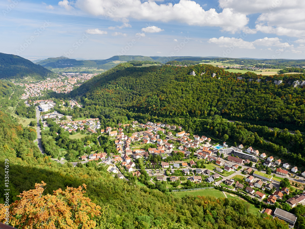 Obraz premium Gemeinde Lichtenstein in Baden-Württemberg